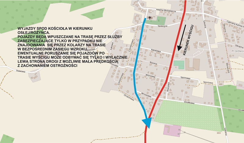 wyjazd spod kosciola osla