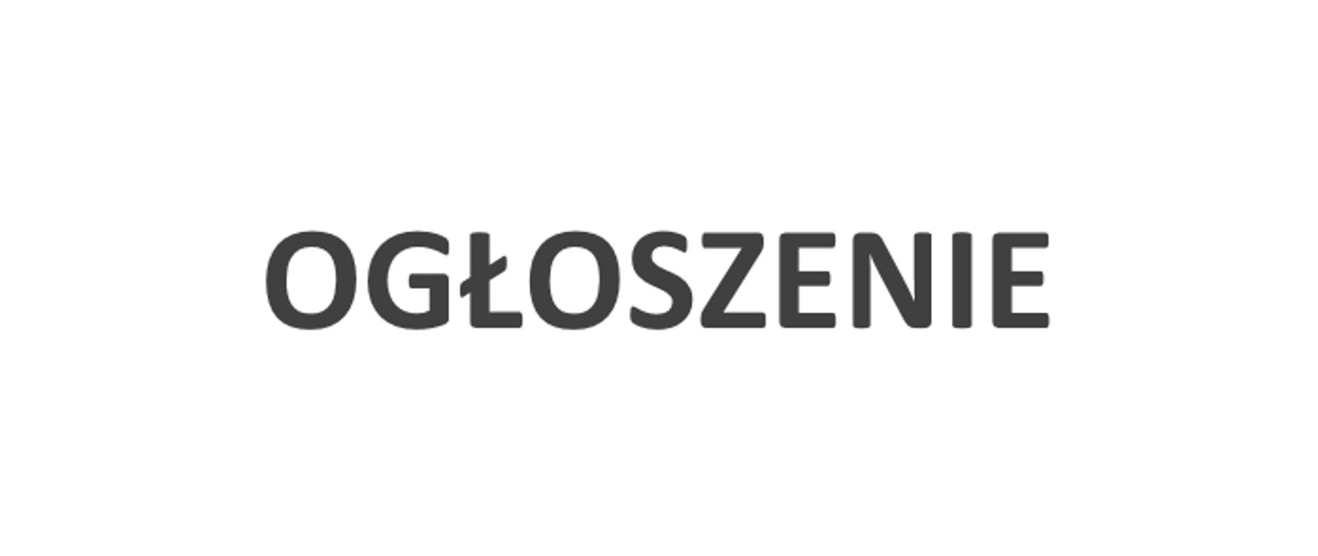 ogłoszenie