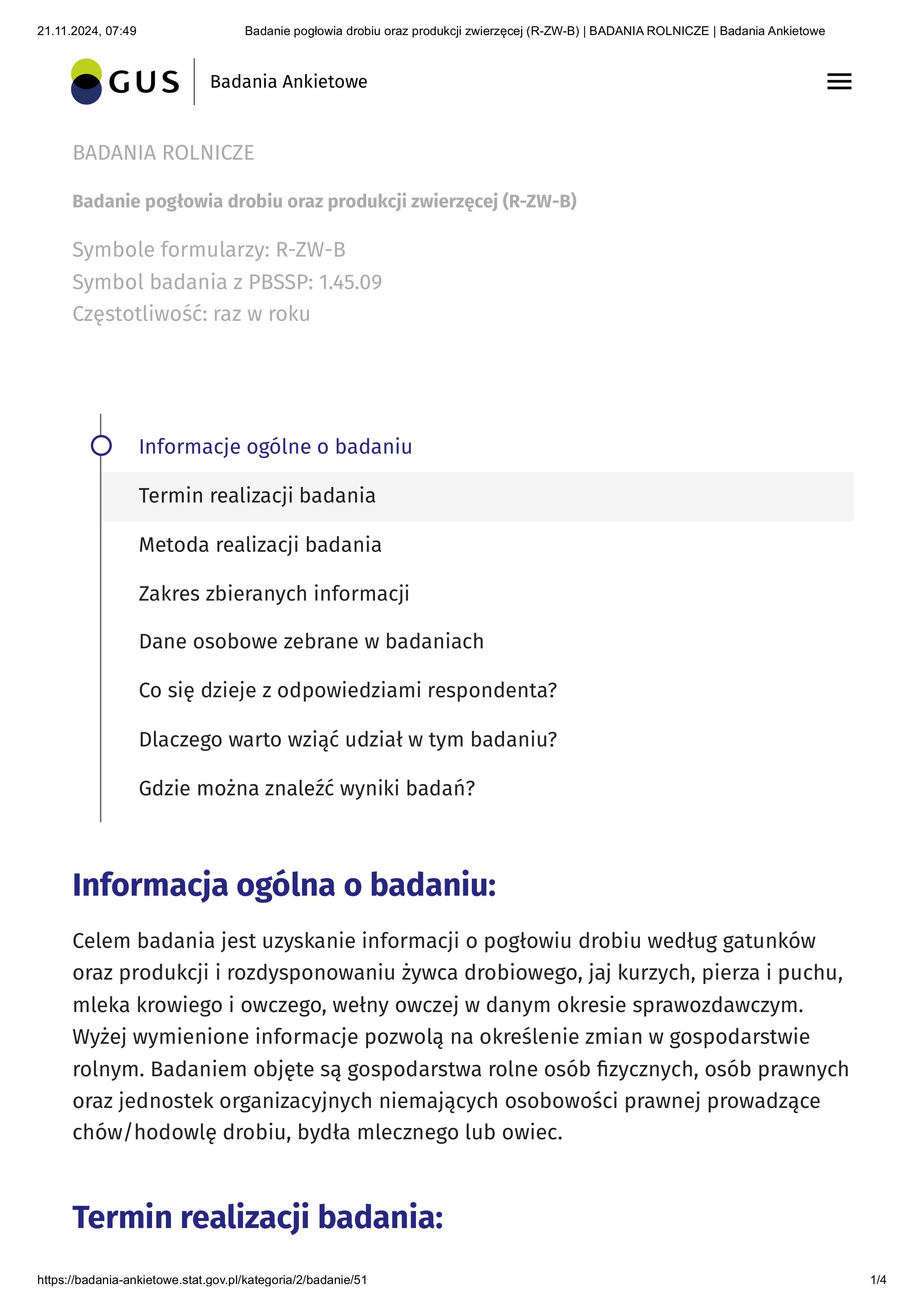 Badanie pogéowia drobiu oraz produkcji zwierzÖcej R-ZW-B BADANIA ROLNICZE Badania Ankietowe 1-obrazy-0