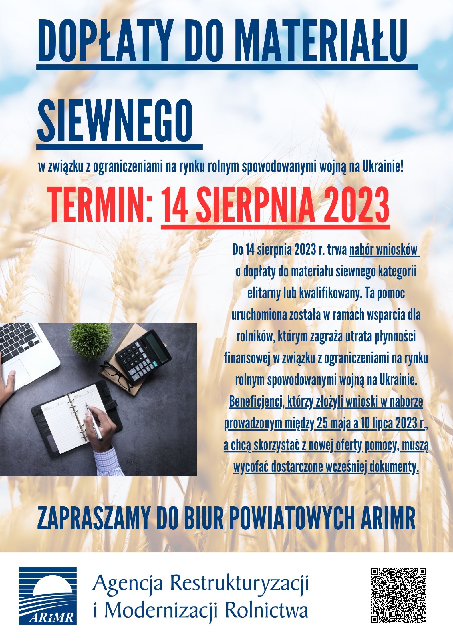 DOPŁATY DO MATERIAŁU SIEWNEGO