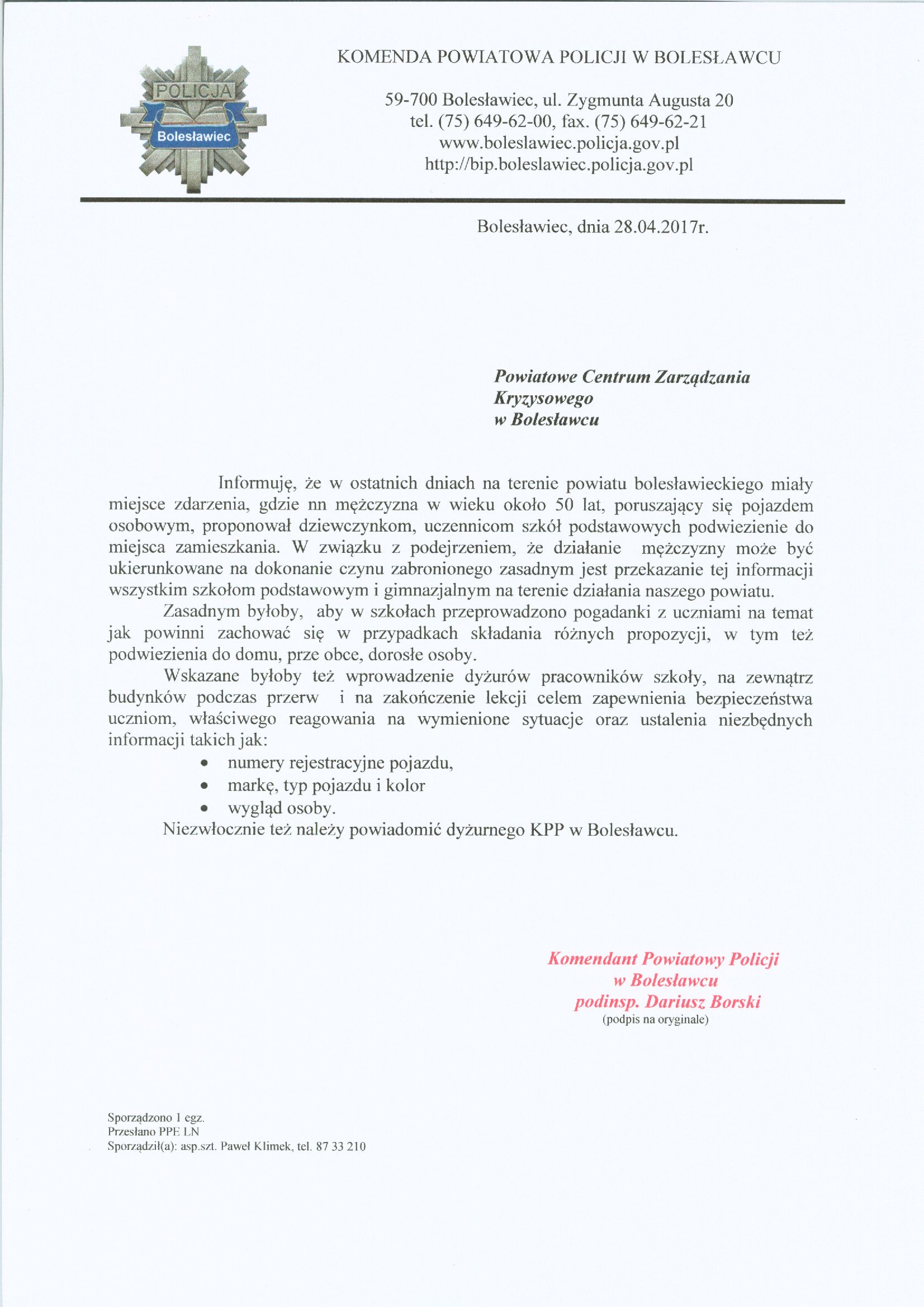 komunikat zarzadzanie kryzysowe