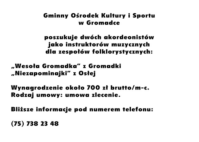 ogłoszenie instruktorzy