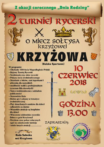 Z okazji corocznego "Dnia Rodziny" - 2 Turniej Rycerski, Krzyżowa